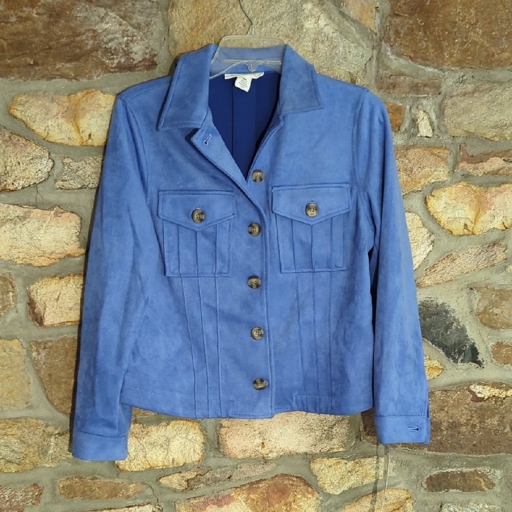 Skye's The Limit Blue Faux Suede Women's Jacket